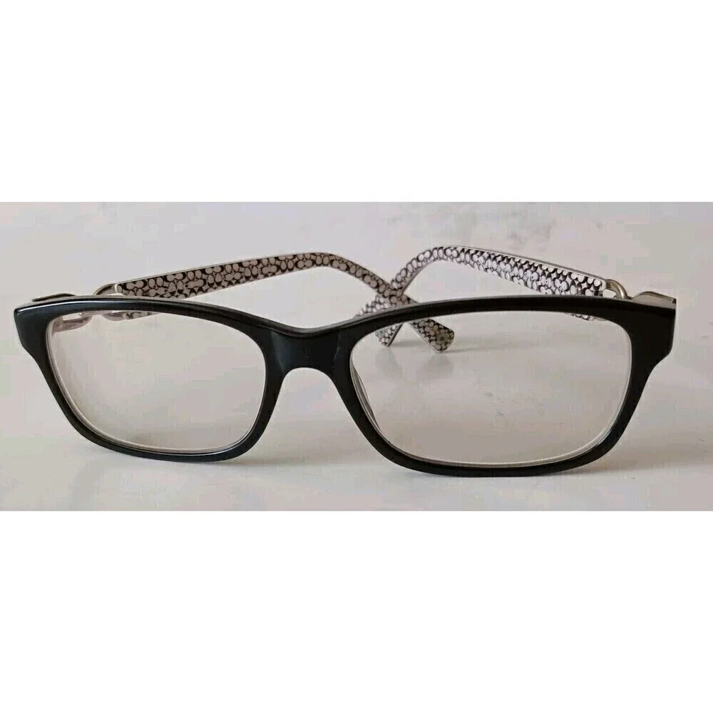 Coach HC6052 Fannie (5214) Black/ White Acetate Full Rim Eyeglasses Glasses